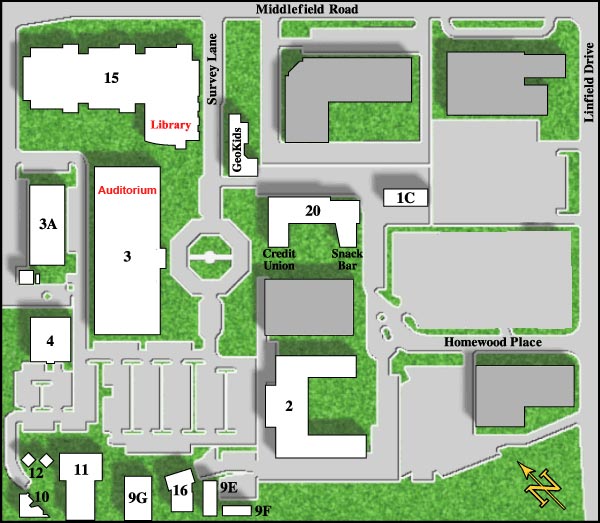 Map of USGS Menlo Park Campus
